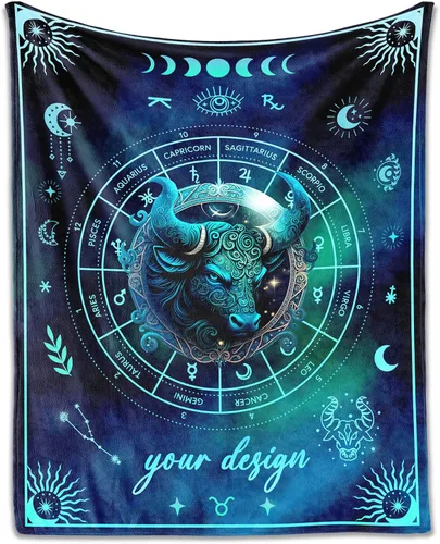 Miniatura 13 de Manta Acuario para Regalos, 40" x 30" Manta Rectangular de Franela del Zodiaco Acogedora, Regalo para Niños Niñas Adolescentes Mujeres Hombres