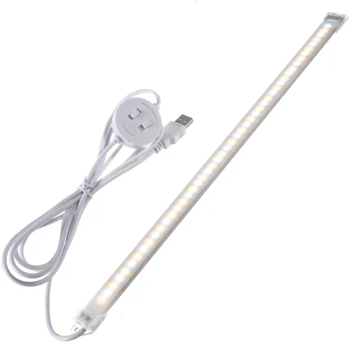 Iluminación regulable para debajo del gabinete, 3 tiras de lectura USB portátiles de temperatura de color, luz de manualidades para cuidado de los