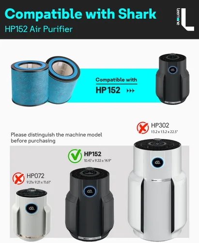 Miniatura 2 de Leemone HP152 HP153 Filtro de repuesto compatible con purificador de aire Shark HP150, HP151, HP152, HP153, HP155, UA155, HP152C, HE15FKPET