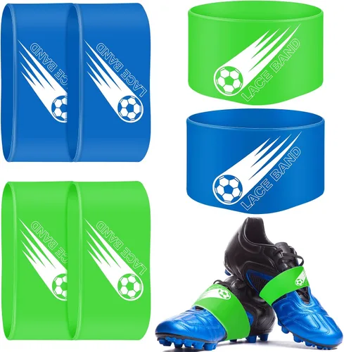 Miniatura 9 de Patelai 4 piezas de cubierta de cordón para tacos de fútbol, banda de zapato de fútbol, cubierta de zapato de fútbol, bandas de taco de fútbol