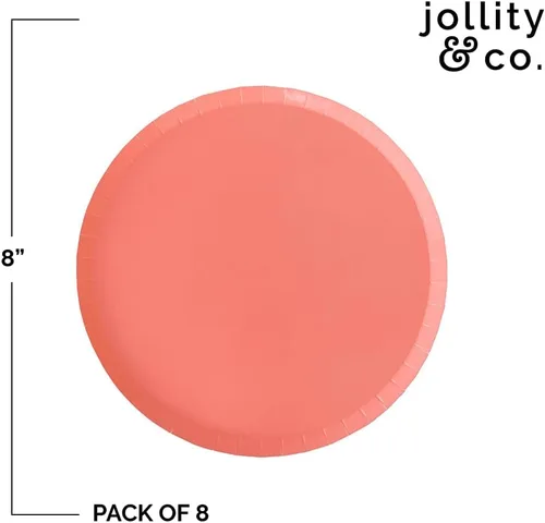 Miniatura 2 de Jollity & Co Platos de Postre Shade - Paquete de Papel Negro Ónix de 8 para Pastel - Platos Desechables de Fiesta para Baby Showers, Aniversarios