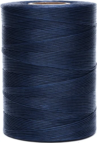 Miniatura 10 de Hilo encerado, 779,6 m 150D 0,8 mm hilo plano de poliéster encerado para costura a mano, manualidades, reparación de calzado, encuadernación de Negro