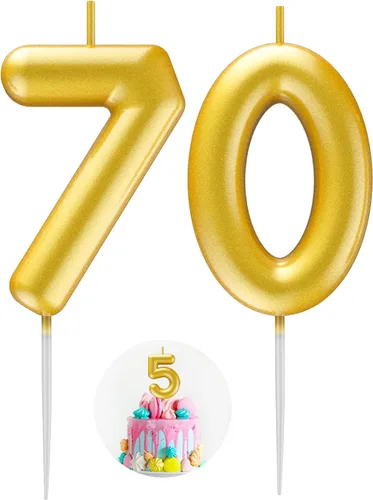 Miniatura 27 de Velas número 2 arcoíris con número 3D de feliz cumpleaños para decoración de fiesta de pastel de cumpleaños, suministros de celebración