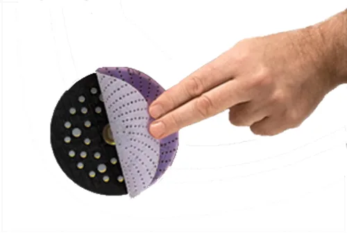Miniatura 2 de Cubitron Almohadilla de disco de interfaz suave de lijado limpio, múltiples agujeros, almohadilla de respaldo de disco para lijadora al vacío