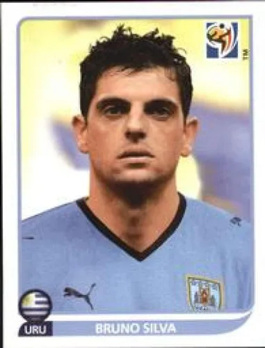 Calcomanías de la Copa Mundial de la FIFA de Panini 2010 #76 Bruno Silva Uruguay - Adhesivo oficial de álbum de fútbol (2 pulgadas x 1.5 pulgadas)