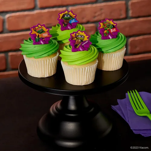 Miniatura 11 de DecoPac Anillos de poder de tortugas ninja mutantes adolescentes, decoraciones de cupcakes para fiestas de cumpleaños, pasteles y celebraciones