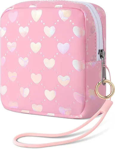Miniatura 14 de Likesing Mini bolsa de maquillaje de 5.3 pulgadas para bolso, pequeña bolsa de maquillaje a cuadros para cosméticos de viaje para mujeres y niñas