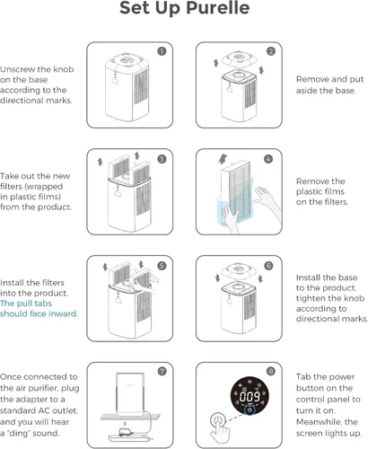 Miniatura 8 de Purificador de aire Airversa HomeKit por Thread funciona con HomeKit (se requiere hub doméstico) limpiador de aire inteligente de 3 etapas H13 True
