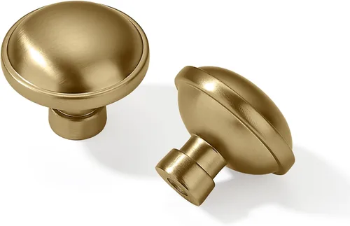 Miniatura 99 de khtumeware - Juego de 2 tiradores grandes para gabinete, diámetro 1-3/4 pulgadas, zinc resistente, para cajones, puertas y tocadores, color latón