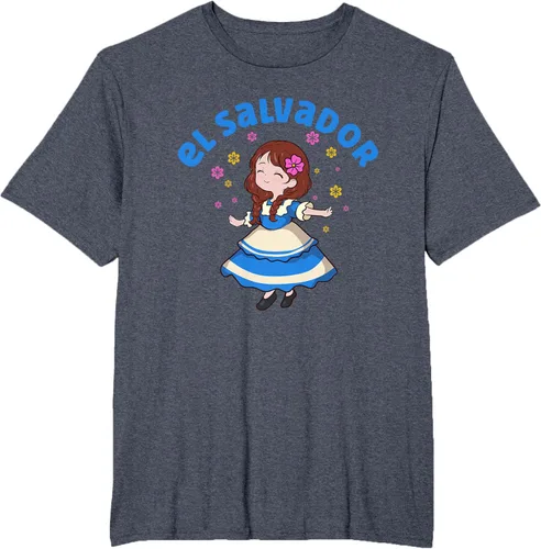 Miniatura 61 de Camiseta de mujer hispana con bandera salvadoreña de El Salvador Orgullosa, Negro