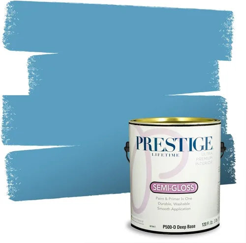 Miniatura 215 de Prestige Paints. - Base y pintura para exteriores en un solo galón, 1 galón. plano, comparable con Sherwin Williams Topsail. SW6799-PCM