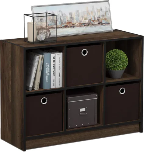Miniatura 12 de Furinno - Estantería clásica para libros, estantes de almacenamiento, roble francés