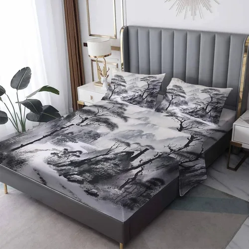 Miniatura 8 de Forest Sheets tamaño individual – Sábanas de cama para niños, microfibra suave y bolsillo profundo, sábanas y fundas de almohada estampadas sin