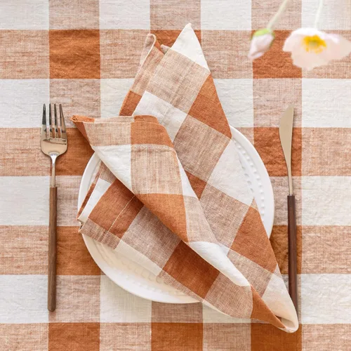 Miniatura 51 de Paños de cocina de lino de Linen World 14 x 28 pulgadas, juego de 6 paños de cocina y té decorativos, paños de cocina de lino europeo lavados