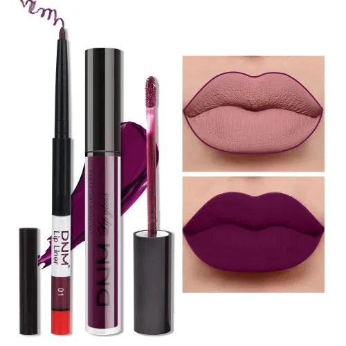 Miniatura 32 de evpct 2 Piezas Lápiz Labial Líquido Verde Esmeralda con Brillo Glitter, Brillo Labial Tinte y Delineador de Labios Retráctil, Set de Maquillaje