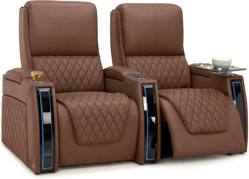 Miniatura 133 de Seatcraft Apex Zero-Gravity CoolZero - Asiento de cine en casa de cuero italiano, reposacabezas eléctrico, lumbar eléctrico, reclinable eléctrico