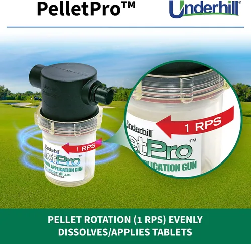Miniatura 2 de Underhill PelletPro - Aplicador en línea para grifo de manguera de jardín, macho GHT de 3/4 pulgadas, hembra GHT de 3/4 pulgadas, conector