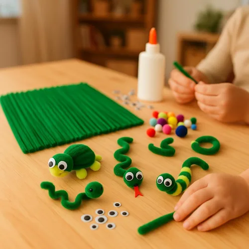 Miniatura 6 de 100 piezas de limpiadores de tuberías para manualidades navideñas verde oscuro, limpiadores de tuberías a granel 0.23"X12" tallos de chenilla
