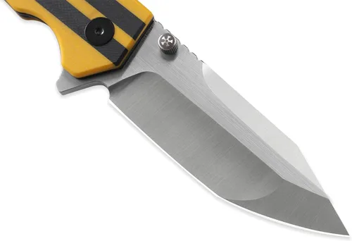 Miniatura 4 de Petrified fish PFP08 - Cuchillo de bolsillo de megacate, hoja de satén de acero K110 de 3.58 pulgadas, mango G10 de 5.64 onzas, cuchillo plegable