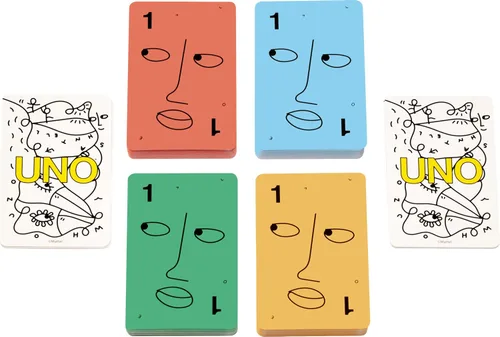 Miniatura 3 de Mattel Games UNO Artiste Shantell Martin - Juego de cartas para niños, adultos y noche familiar, baraja coleccionable con gráficos y arte por