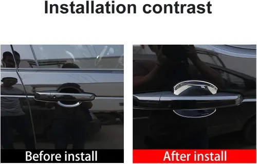Miniatura 2 de YIWANG ABS cromo manija de puerta insertos taza ajuste 4 unids ajuste para Land Rover Discovery 5 2017 2018 2019 Auto Accesorios (polaco)