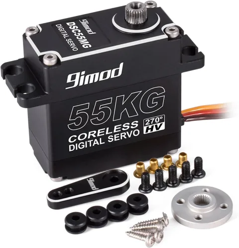Servo de alto par de 121.3 lbs de alta velocidad HV 8.4V sin núcleo servo motores de dirección RC engranaje de acero inoxidable de bajo perfil