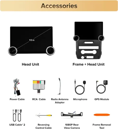 Miniatura 9 de ApexNav - Actualización de radio inalámbrica CarPlay de 11.5 pulgadas para Ford F150 (09-14) AC manual - 4G+64G Android 13 estéreo con dos perillas