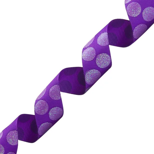 Miniatura 5 de Morex Ribbon Sugar Dots - Cinta de grogrén con purpurina, 7/8 pulgadas por 20 yardas, aguamarina/lavanda (98805/20-612)
