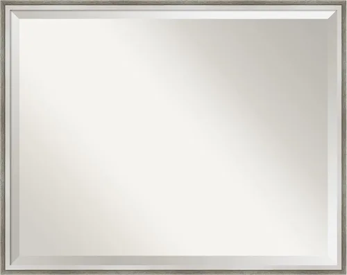 Amanti Art Lucie - Espejo de pared rectangular de 23 x 29 pulgadas para decoración de pared y sala de estar, marco de madera moderno grande, se