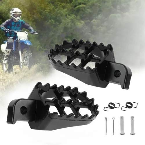Miniatura 8 de FLYPIG Estriberas de aluminio Reposapiés Reposapiés para Dirt Bike 50 70 90 110 PW50 TW200 XR50R XR70 CRF50 CRF50F CRF70 CRF70F CRF80F CRF100F Negro