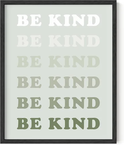Miniatura 14 de Haus and Hues - Decoración de pared con frases positivas. Póster con frase Be Kind, frase de amabilidad proclamando Be Kind, decoración de arte