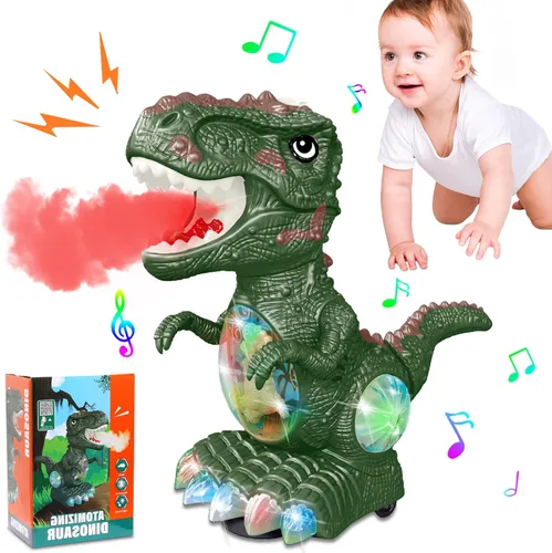 Miniatura 9 de Juguetes de dinosaurio para niños de 3 años, juguete de música de rugido y luces para niños y niñas de 3 a 4 años, juguete de dinosaurio
