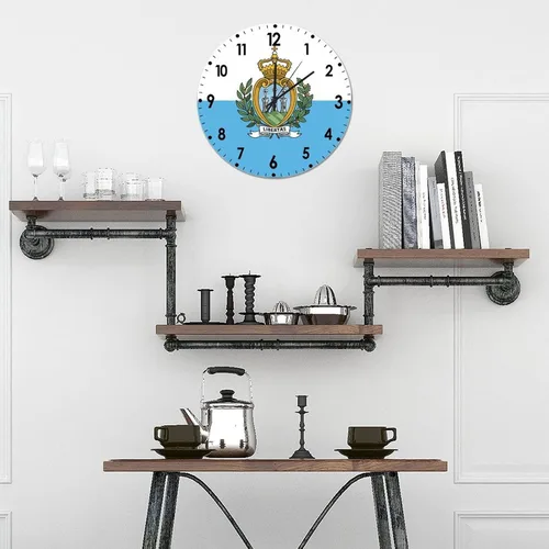 Miniatura 177 de Cheyan Reloj de pared con bandera de Canadá de 12 pulgadas, silencioso, sin tictac, de PVC, funciona con pilas, reloj redondo decorativo, regalo