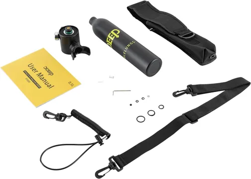 Miniatura 3 de Mini tanque de buceo conjunto de buceo, equipo de buceo inflable de 0.5L, tanque de oxígeno para respiración subacuática, constante con válvula