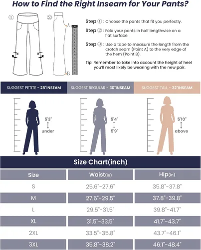 Miniatura 4 de Promover Pantalones de yoga para mujer, pantalones deportivos de pierna ancha con bolsillos, elásticos, casuales, para descansar, chiquitaregularalta