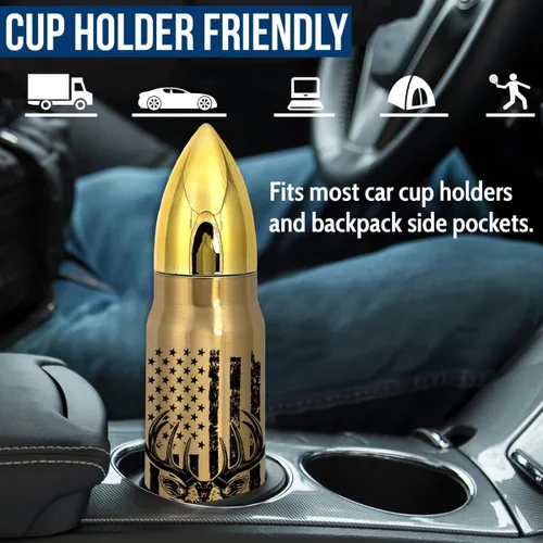 Miniatura 4 de Regalos de caza para hombres – Divertido vaso de 17 onzas con tapa, diseño de I'd Rather Be Hunting (I'd Rather Be Hunting Design), regalo único