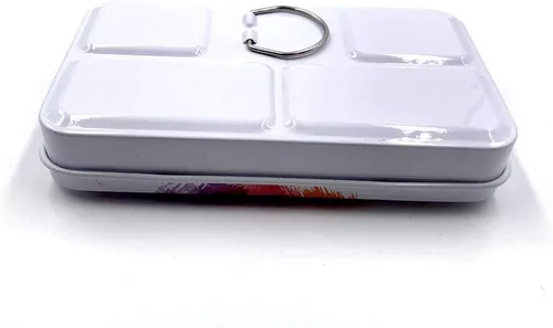 Miniatura 2 de Aliotech Travel Artist - Caja vacía de acuarela, caja de pintura con paleta, lata pequeña colorida con 12 medias bandejas (colorido)
