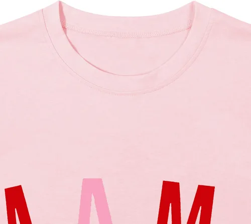 Miniatura 5 de Mama Mini camisas Mommy and Me Outfiits Love Heart Graphic de manga corta, camisetas casuales a juego para la familia