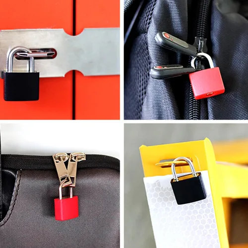 Miniatura 3 de TIHOOD 10 cerraduras de equipaje con llaves, candados de equipaje pequeños, candados de maleta, candado con llave de metal para gimnasio escolar
