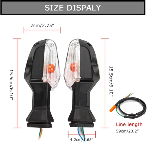 Miniatura 3 de PSLER Luz intermitente trasera delantera trasera para Ninja 650 ER-6F 2012-2016 para Ninja 300 EX300 2012-2016 y para Ninja 1000 2011-2017