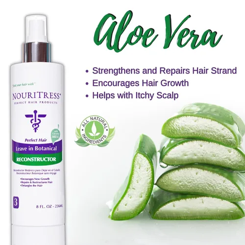Miniatura 2 de NouriTress Reconstructor botánico sin enjuague Acondicionador sin enjuague Hidratante y desenredante Repara daños Construye fuerza de hebra