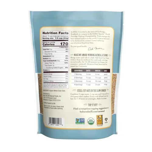 Miniatura 2 de Bob's Red Mill Avena cortada de acero orgánico, 24 onzas (paquete de 4)
