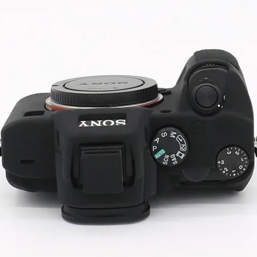 Miniatura 4 de Funda para Sony A7 iii, funda de goma de silicona profesional cubierta protectora para cámara A7 iii A7r iii a73 a7R 3 + paño de microfibra (negro)