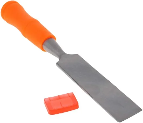 Miniatura 8 de Utoolmart Cincel de madera para carpintería 24mm/0.94" ancho cabeza plana tallado cincel de acero de alto carbono y mango de PVC para carpintería