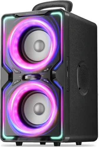 Hotlemon Altavoz Bluetooth grande: 240 W pico potente sonido fuerte con graves profundos, tiempo de reproducción de 15 horas, carga rápida, TWS,