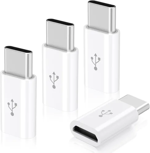 Miniatura 8 de Paquete de 4 adaptadores micro USB a USB C, adaptador Micro-USB hembra a USB-C macho OTG compatible con iPhone 15 16 17, Samsung Galaxy S10 S9 S8