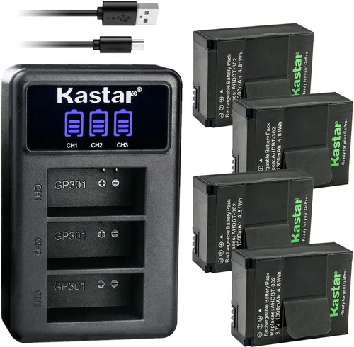 Miniatura 7 de Kastar - Cargador de batería con pantalla LCD triple USB compatible con cámara deportiva EHANG GHOSTDRONE 2.0 RC Quadcopter, EHANG GSC-200K