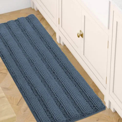 Miniatura 148 de H.VERSAILTEX - Alfombras de baño, juego de 2 piezas, alfombra de contorno para baño, juego de alfombras para inodoro, alfombra antideslizante
