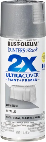 Rust-Oleum 249128 - Pintura en aerosol Painter's Touch 2X Ultra Cover, 11 oz, color aluminio metálico (Metallic Aluminum)