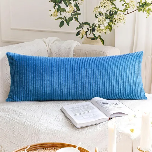 Miniatura 394 de Artscope Fundas de Almohada de Pana a Rayas Acogedoras Súper Suaves Decorativas Cuadradas Fundas de Cojín para Sofá Sillón Dormitorio Decoración